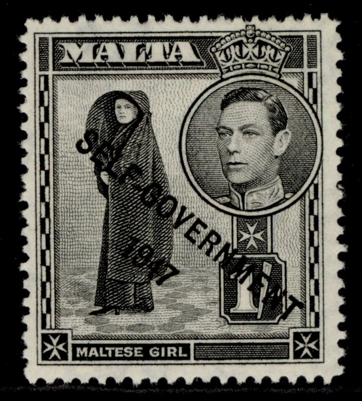 MALTA GVI SG243, 1s black, M MINT.