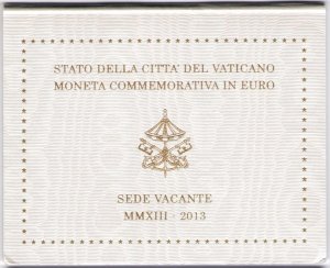 2013 Vatican City - Vacant Seat, 2 euros in folder - FDC