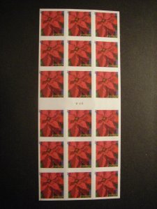 Scott 4821a, FOREVER Poinsettia, ATM Pane of 18, #V1111, MNH Booklet Beauty