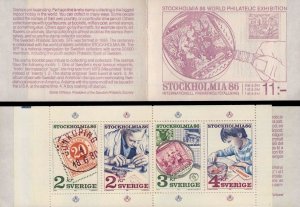 1986 SWEDEN 1588a booklet MNH Stamp Collecting Stockholmia '86