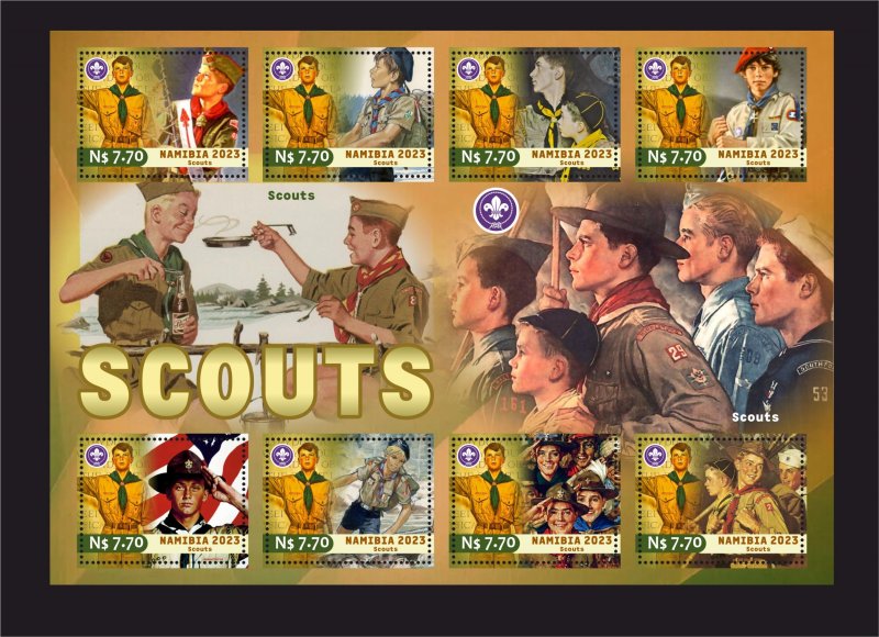 Stamps. Scouts 2024 year 1 sheets perforated  NEW