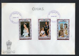 PENRHYN ISLAND #87-89   QEII  SILVER JUBILEE  MINT VF NH O.G  FDC  b