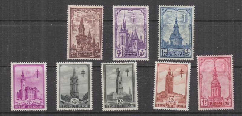 BELGIUM, 1939 Anti TB Fund set of 8, mnh.