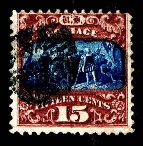US.#119 .15c  USED PICTORIAL ISSUE OF 1869 - FINE - $95.00 (ESP#6378)