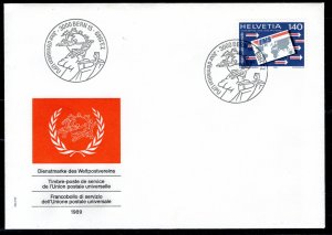 Switzerland Scott # 9O15 on FDC, unaddressed