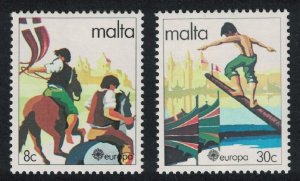 Malta Horses Europa Folklore 2v 1981 MNH SG#659-660