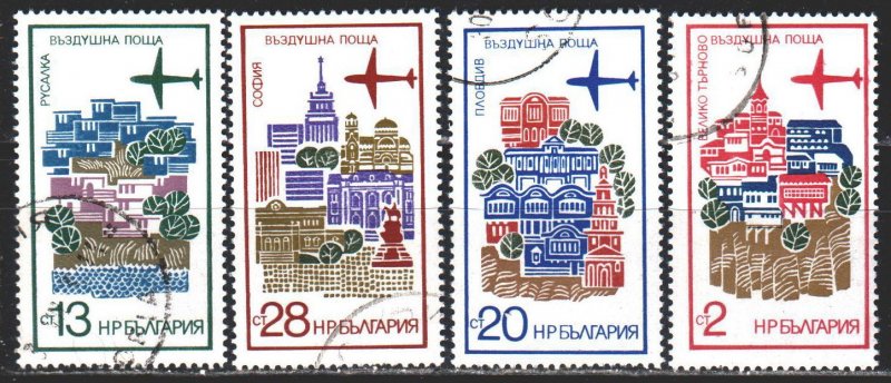 Bulgaria. 1973. 2254-57. Airmail, tourism. USED.