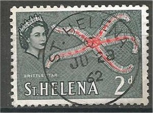 ST. HELENA, 1961 used 2p starfish Scott 161