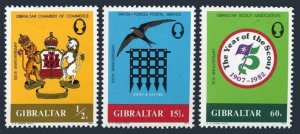 Gibraltar 437-439,MNH.Michel 453-455. Commerce,Forces Postal Service,Scouting.