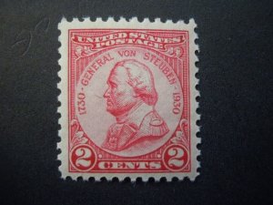 #689 2c Von Steuben Single MNH OG VF/XF #1  Includes New Mount