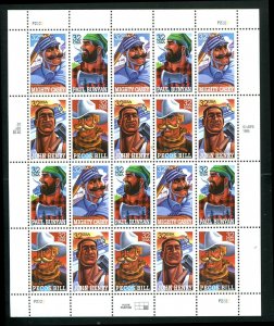 3083 - 3086 Folk Heroes Sheet of 20 32¢ Stamps MNH 1996