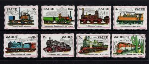 Zaire  #935-42 (1980 Train set) VFMNH CV $11.10