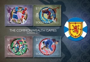 SOLOMON IS. - 2014 - Commonwealth Games - Perf 4v Sheet - Mint Never Hinged
