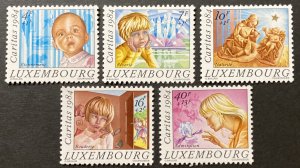 Luxembourg 1984 #b347-51(5), Children Exhibiting Moods, MNH.