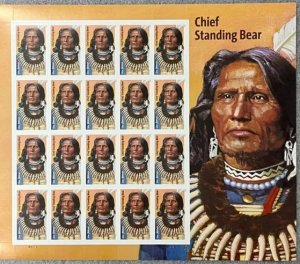 chief standing bear Forever stamps 2 sheets total 40 stamps