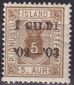 Iceland #O26   F-VF Unused CV $8.00 (Z8288)