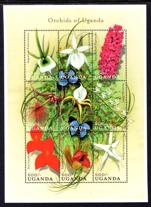 Uganda 1637 Orchids Souvenir Sheet MNH VF