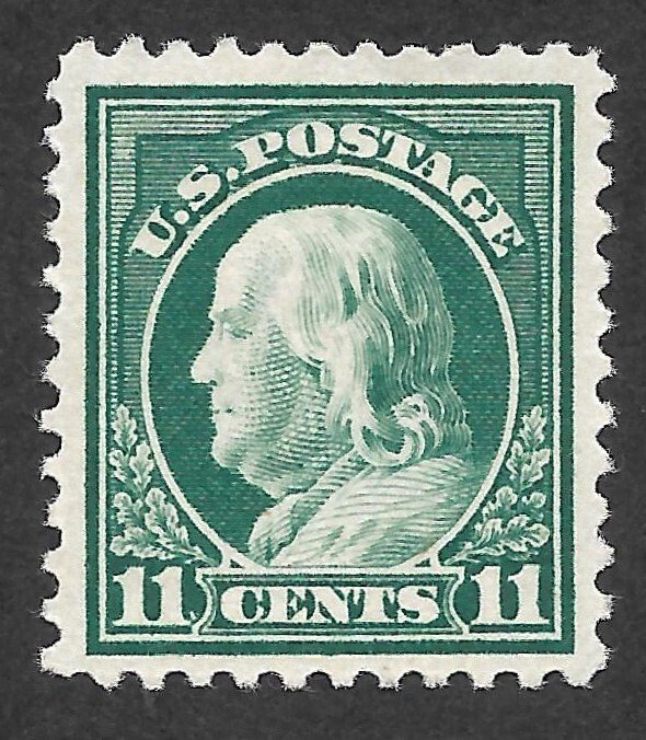 Doyle's_Stamps: MH 1917 Dark Green Franklin 11c, Scott #511*