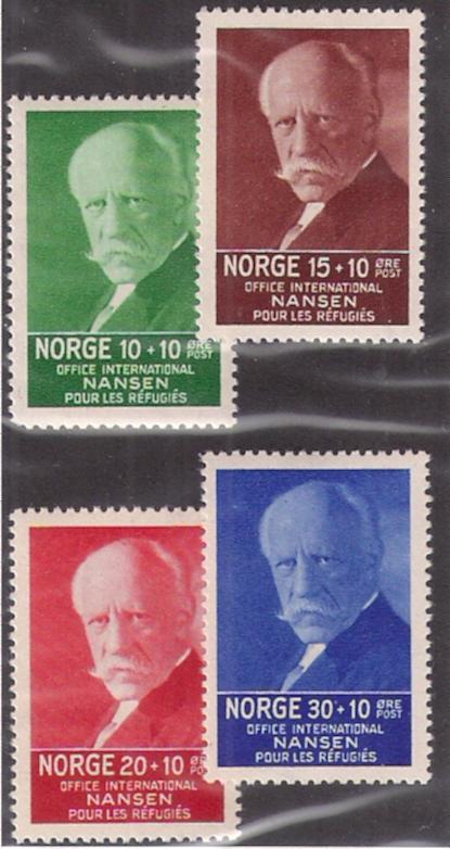 NORWAY 10 -30 ore+ Nansen semipostals MINT Scarce set! B5-B8 please read some NH