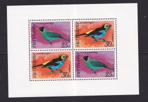 Surinam  #C60a  MNH   1977  sheet birds