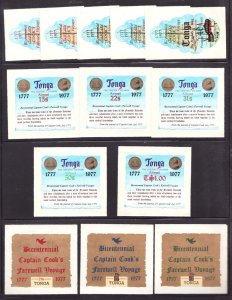 1977 Tonga Sc# 402-06, C219-23, CO123-25 Capt. Cook Bicentennial - MNH Cv$55