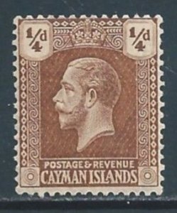 Cayman Islands #50 NH 1/4p King George V Wmk 4