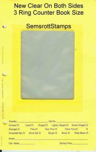 Clear Window Counter Book Size Sales Storage Pages Clear Both Sides 50 Count.