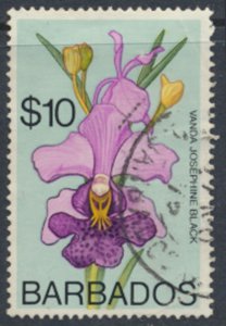 Barbados  SC# 411  Used spacefiller   Flowers   see details & scans