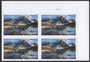 NEW ISUE (Forever) Colorado Statehood, 150 Years Plate Block: UR#P1111 (2026) SA