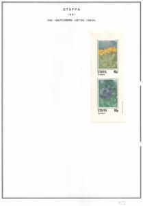 SCOTLAND - STAFFA - 1981 - Flowers - Imperf 2v Sheet - MLH