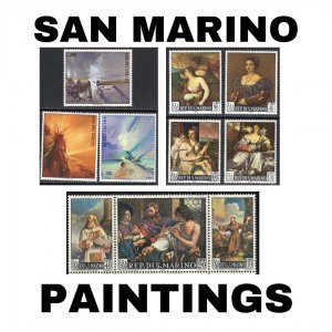 Thematic Stamps - San Marino - Paintings - Choose from dropdown menu