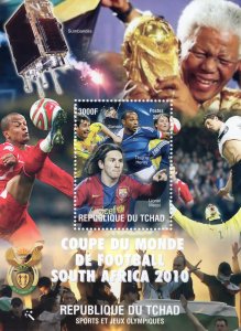 Chad 2010 World Cup South Africa LIONEL MESSI  S/S Perforated MNH