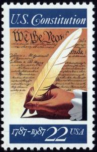 SC#2360 22¢ U.S. Constitution Single (1987) MNH