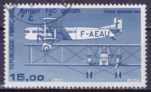 France, 1984, Airplane, Farman F60, 15.00Fr, Mi#2428, used,++