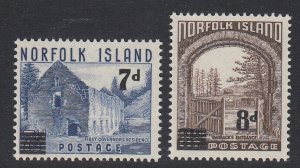Norfolk Island 21-2 Surcharges mnh