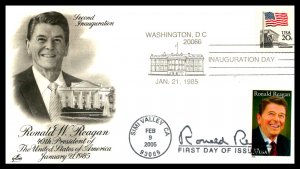 1985 Ronald Reagan Inauguration DUAL With 2005 First Day - Artcraft Cachet