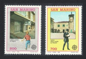 San Marino Europa Post Office Buildings 2v 1990 MNH SG#1360-1361