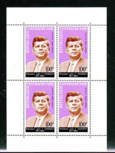 CENTRAL AFRICAN REPUBLIC #C24a  1964 JOHN KENNEDY  MINT  VF NH  O.G   M/S  b