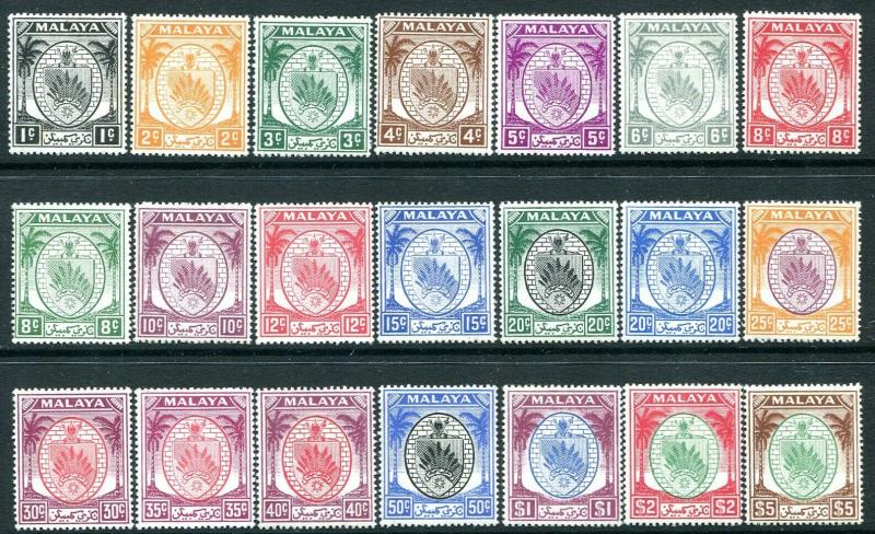 NEGRI SEMBILAN-1949-55 Set to $5 Sg 42-62 MOUNTED MINT V31432