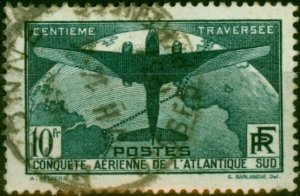 France 1936 10F Myrtle-Green SG554 Fine Used