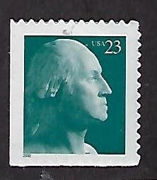 Catalog # 3618 Single Stamp From Booklet Pane  George Washington Green Color Stm
