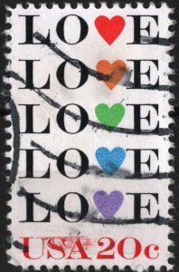 SC#2072 20¢ LOVE Single (1984) Used