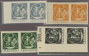 Bavaria #251a-254a Mint (NH) Single