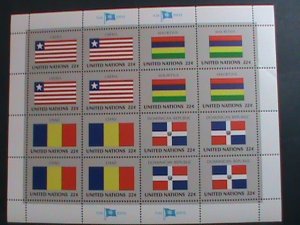 ​UNITED NATION-1985 SC#458-461   U. N. FLAGS SERIES MNH FULL SHEET- VERY FINE