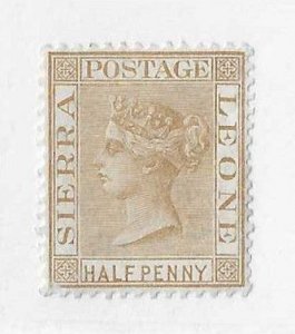 Sierra Leone Sc #21  1/2p  pale olive brown OG VF