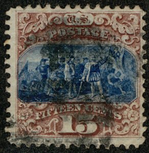 USA 118 F/VF, bold colors, faint corner crease, nice looking stamp! Retail $825
