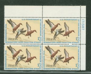 United States #RW38  Plate Block