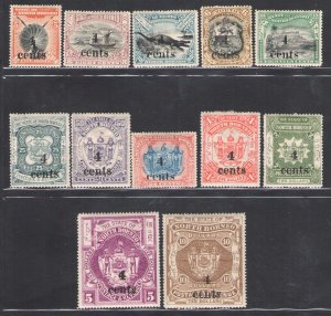 1904-05 NORTH BORNEO - SG 146/157 12 values  MH/*