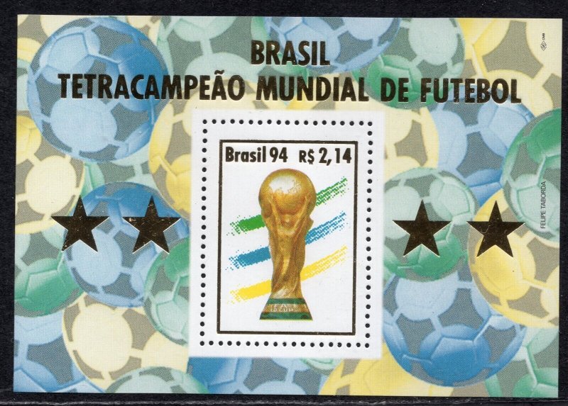 044 - Brazil 1994 - Football World Cup Winners - MNH Souvenir Sheet