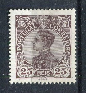 PORTUGAL; 1910 early Alfonso issue Mint hinged 25r. value